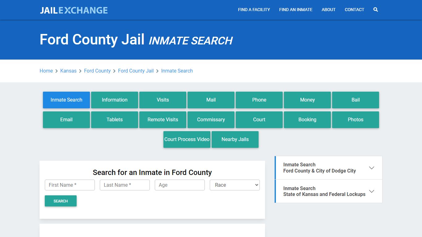 Ford County Jail, KS Inmate Search: Roster & Mugshots